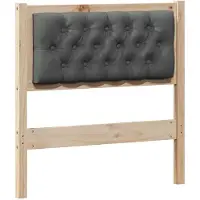 vidaXL Hoofdbord Anders Bruin en donkergrijs 80 cm Massief grenenhout