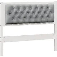 vidaXL Hoofdbord Anders Wit en lichtgrijs 100 cm Massief grenenhout