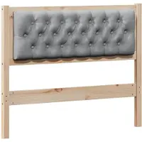 vidaXL Hoofdbord Anders Bruin en lichtgrijs 100 cm Massief grenenhout