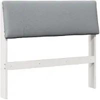 vidaXL Gestoffeerd hoofdbord Lichtgrijs 100 cm Massief grenenhout
