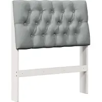 vidaXL Gestoffeerd hoofdbord Lichtgrijs 80 cm Massief grenenhout