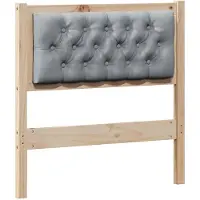 vidaXL Hoofdbord Anders Bruin en lichtgrijs 80 cm Massief grenenhout