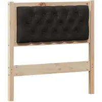 vidaXL Hoofdbord Anders Bruin en zwart 75 cm Massief grenenhout