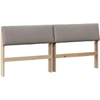 vidaXL Gestoffeerd hoofdbord Taupe 180 cm Massief grenenhout