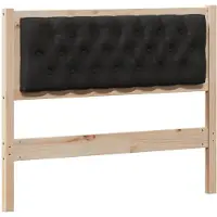 vidaXL Hoofdbord Anders Bruin en zwart 100 cm Massief grenenhout