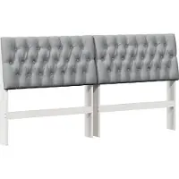 vidaXL Gestoffeerd hoofdbord Lichtgrijs 180 cm Massief grenenhout