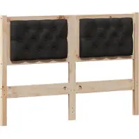vidaXL Hoofdbord Anders Bruin en zwart 120 cm Massief grenenhout
