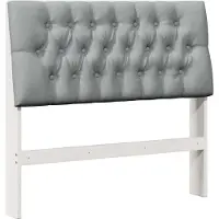 vidaXL Gestoffeerd hoofdbord Lichtgrijs 100 cm Massief grenenhout
