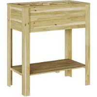 vidaXL Hoge Plantenbak Bruin 85,5 x 46,5 x 96 cm