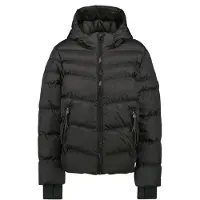 Cars gewatteerde jas zwart Jongens Polyester Capuchon Effen - maat 152