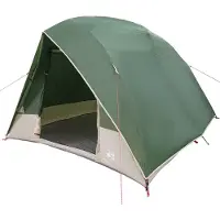 vidaXL Kamperen tent 4-persoons Waterdicht Groen taft
