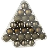 J-Line Kerstbal Koper D 4 Cm 24 Stuks