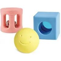 Hape Geometrische rijst hochets - - HAP6943478021297 - Blauw - Japanse rijst