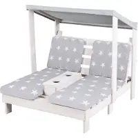 Roba Outdoor Little Stars 2-zits tuinligstoel incl. kussen grijs