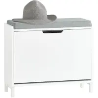 SoBuy FSR151-K-W Schoenenbank met kussen, 60x24x52 cm