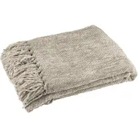 J-Line Blanket chenille polyester grey-green