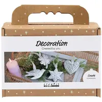 Creativ Company Mini Craft Kit Decoration - Christmas ornament - silver metal (977826)