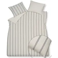 Vandyck Dekbedovertrek Pure 96 Offwhite Linnen / Satijn-200 x 200 / 220 cm | 2-Persoons