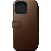Nomad Modern Leren MagSafe Folio iPhone 16 Pro Max Hoesje Bruin