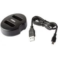 VHBW Camera duo acculader compatibel met Nikon EN-EL12 accu