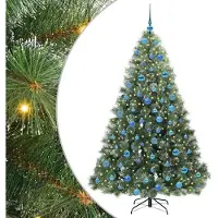 vidaXL Kunstkerstboom met 300 LED met standaard Groen 180 cm PE en PVC