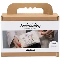 Creativ Company CC Mini Hobbyset Borduurwerk Make-uptas Crème