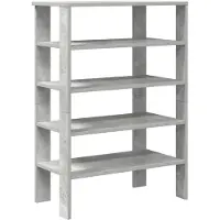 vidaXL Schoenenrek 61x32x87,5 cm bewerkt hout betongrijs