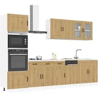 vidaXL 7-delige Keukenkastenset Kalmar bewerkt hout artisanaal eiken
