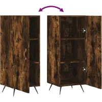 vidaXL Dressoir 34,5x34x90 cm bewerkt hout gerookt eiken