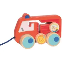 Goki Houten Trekfiguur brandweer 112