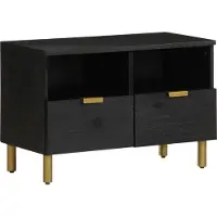 vidaXL Tv-meubel 70x33x46 cm bewerkt hout zwart