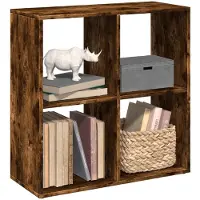 vidaXL Kamerscherm / boekenkast 69,5x29x69,5 cm hout gerookt eiken