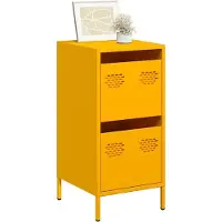 vidaXL - Dressoir - 35x39x73,5 - cm - koudgewalst - staal - mosterdgeel