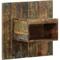vidaXL Nachtkastje 50x27x50 cm massief gerecycled hout meerkleurig