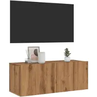 vidaXL Tv-wandmeubel 80x30x30 cm bewerkt hout artisanaal eikenkleurig