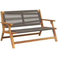vidaXL Tuin Ontspanbank Grijs Massief Acacia Hout