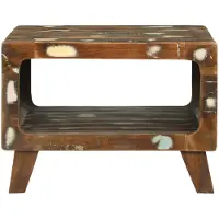 vidaXL Salontafel Multikleur 50 x 50 x 35 cm Massief Gerecycleerd Hout