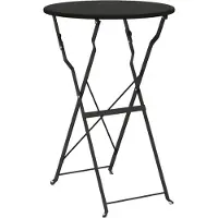 vidaXL Bistrotafel, antraciet, Ø 50 x 71 cm, staal met poedercoating