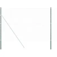 vidaXL - Hekpaal - 2 - st - Groen - Poedercoated - staal