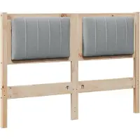 vidaXL Gestoffeerd hoofdbord Bruin 120 cm Massief grenenhout