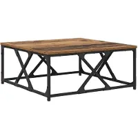 vidaXL Salontafel Oud Hout 70 x 70 x 30 cm Bewerkt hout