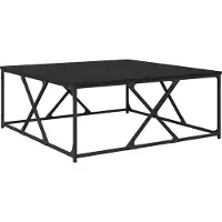 vidaXL Salontafel Zwart Eiken 100 x 100 x 40 cm Bewerkt hout