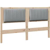 vidaXL Gestoffeerd hoofdbord Bruin 140 cm Massief grenenhout