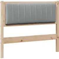 vidaXL Gestoffeerd hoofdbord Lichtgrijs 100 cm Massief grenenhout