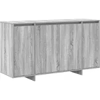 vidaXL Dressoir Grijs Sonoma 135 x 41 x 75 cm Bewerkt hout
