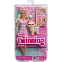 Barbie Twinning Looks – Modepop met Hondje in Gingham Outfit