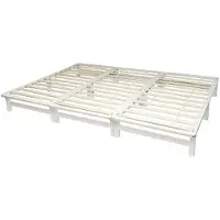 Homestyle4u Familiebed - 270x200 cm - Palletbed - Massief houten bed - Wit
