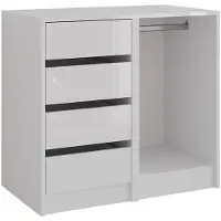 Vicco Sherry Dressoir – 80.2 x 76 cm 2 delen Wit/wit hoogglans
