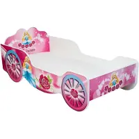 KOBI Kinderbed - roze koets thema - 140x70 - incl. matras