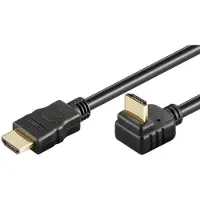 Goobay Hoge Snelheid HDMI kabel met Ethernet, gegalvaniseerd 0,5m HDMI plug (type A) > HDMI plug (type A) 270°